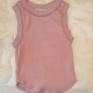 We The Free Soft Pink Ribbed Knit